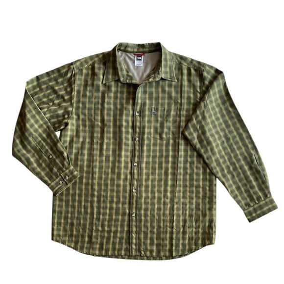 The North Face Other - The NORTH FACE Men's Green Plaid Button-Up Long Sleeve Shirt, Size Large EUC